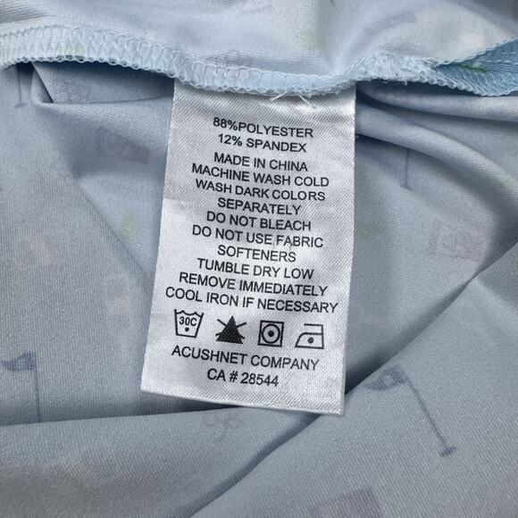 FootJoy University Club Baton Rouge Men's Sz XL Blue AOP Golf Polo Shirt PREPPY - Picture 8 of 13